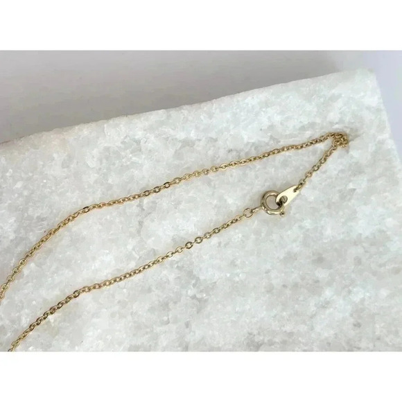 Gold Toned Ornamental Cross Pendant Necklace - 14" - Picture 4 of 8